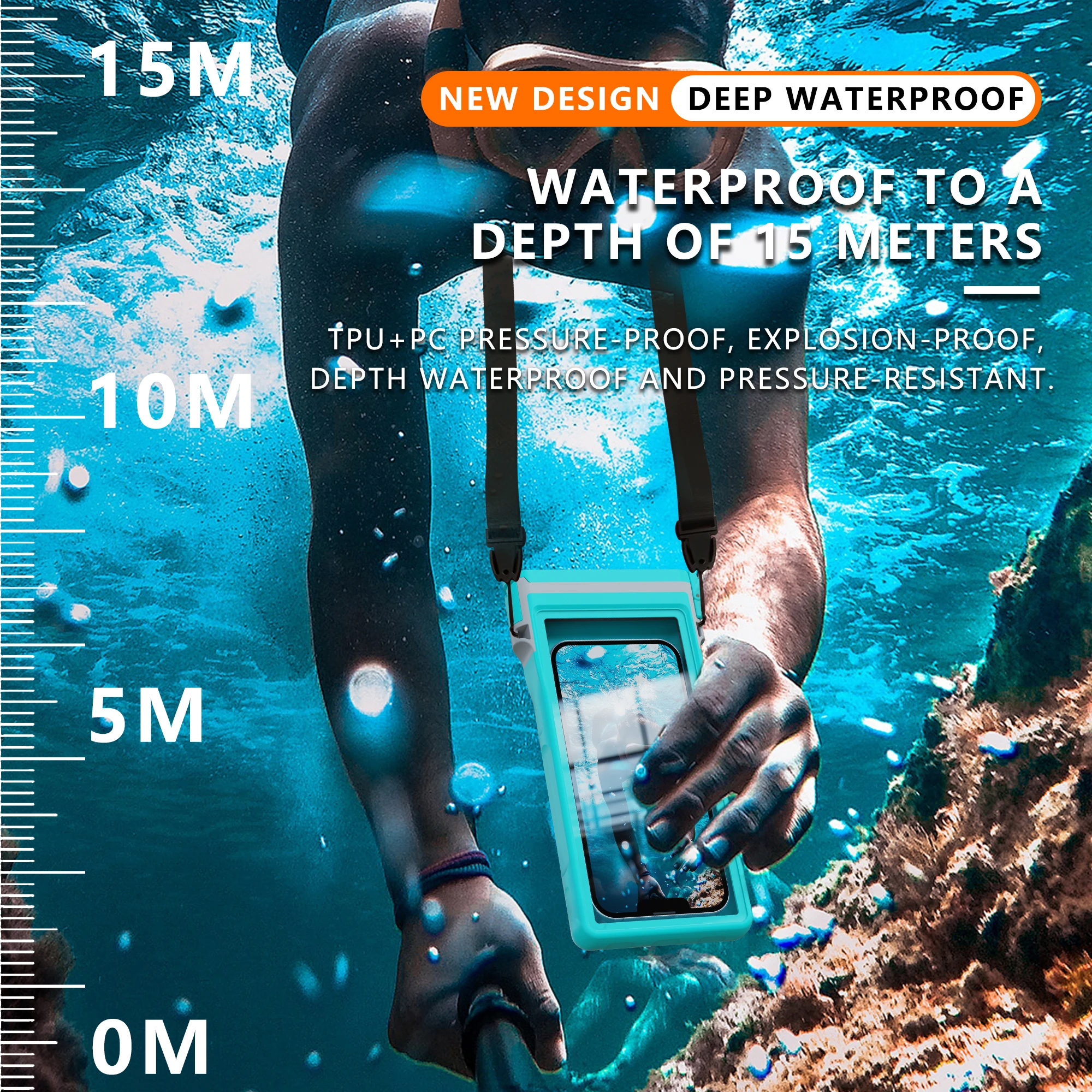 SHELLBOX Ultimate Waterproof Dive Bag - 15 Meter Water Protection