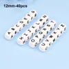 LOFCA 40PCS/Lot Alphabet 12mm Food Grade Letter Silicone Beads Baby Bead Pacifier Chain BPA Free  for Name Make DIY Necklace 1