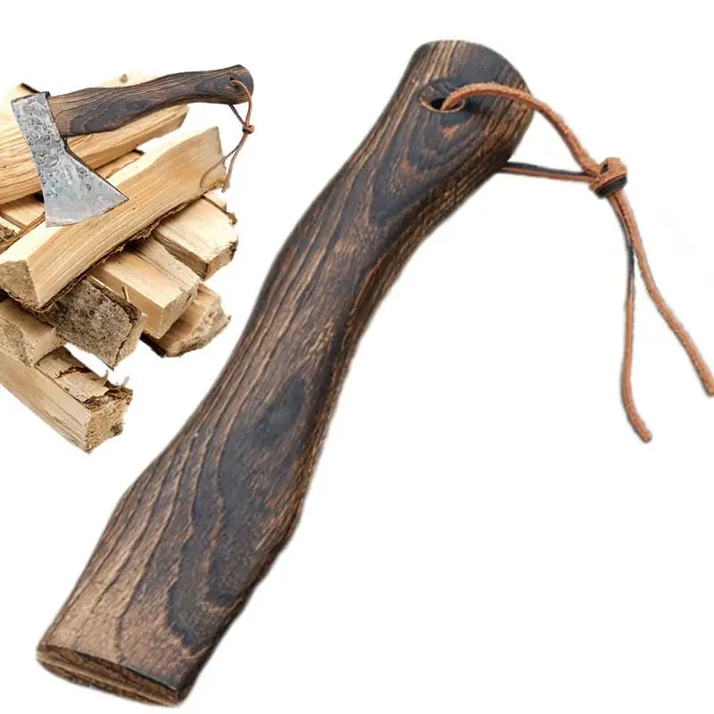 Camp Axe Handle Wooden Axe Handle Replacement Comfortable Hatchet Ergonomic Short  Handle Hammer Handle Grip For Camp Axe 2