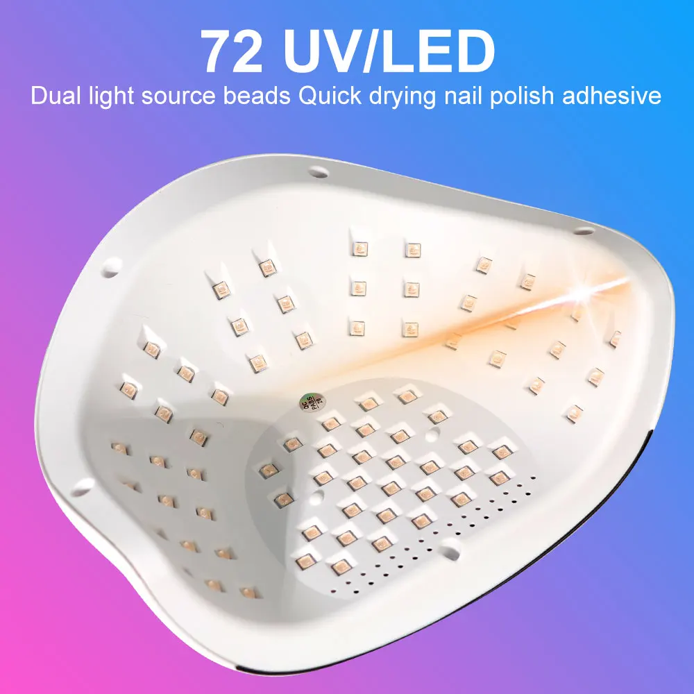SUN X22MAX 전문 UV 램프, 손톱 건조용, 빠른 경화, 모든 젤 네일 광택제, 강력한 UV 라이트, 매니큐어 살롱 도구, 72LED
