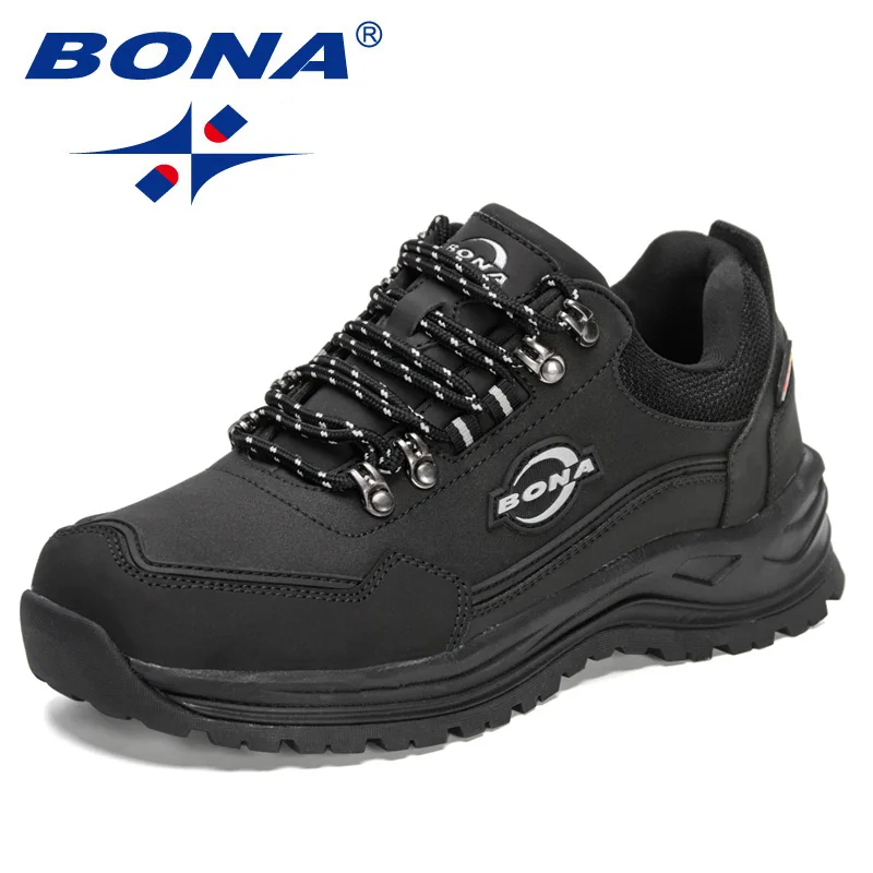 BONA 2022 New Designers Wear Resistant Outdoor Hiking Shoes Men Breathable Climbing Sneakers Man Trekking Hunting Footwear Comfy