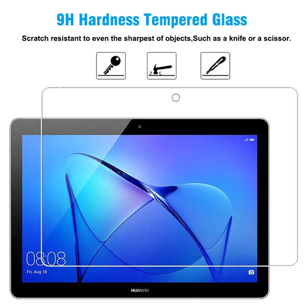 Protetor de Tela de Vidro Temperado para Huawei Mediapad m5 Lite 10 101 Polegadas Tablet hd Película Protetora Clara Bah2-w09 L09 W19 Pcs - Imagem 3