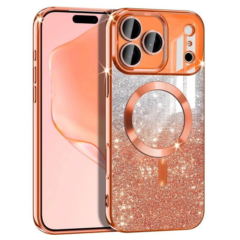 Luxury Glitter Cove Silicone Soft Bumper Magnetic Wireless Case