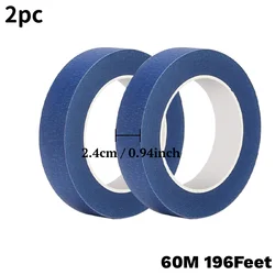 Enhanced Blue Painters Tape - Premium Adhesive, No - Residue, Multi - Surface Paint Tape (24mmx60mx2pc)