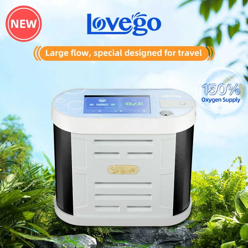 1 Hour Quick Charge 1-5LPM Oxygenerator O2 Concentrator Oxygen Machine For Breathing