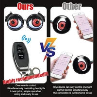 12-36V Devil's Eye LED Car Dynamic Lights 3-inch Remote Control Eyes Retrofit Kits Headlight Auto Supplies Car Moto Decorative 2