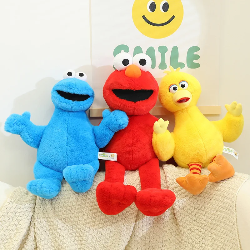 

Kawaii Anime Figure Sesame Plush Toys Cookie Monster Big Bird Elmo Super Soft Education Creative Doll Kids Birthday Gift