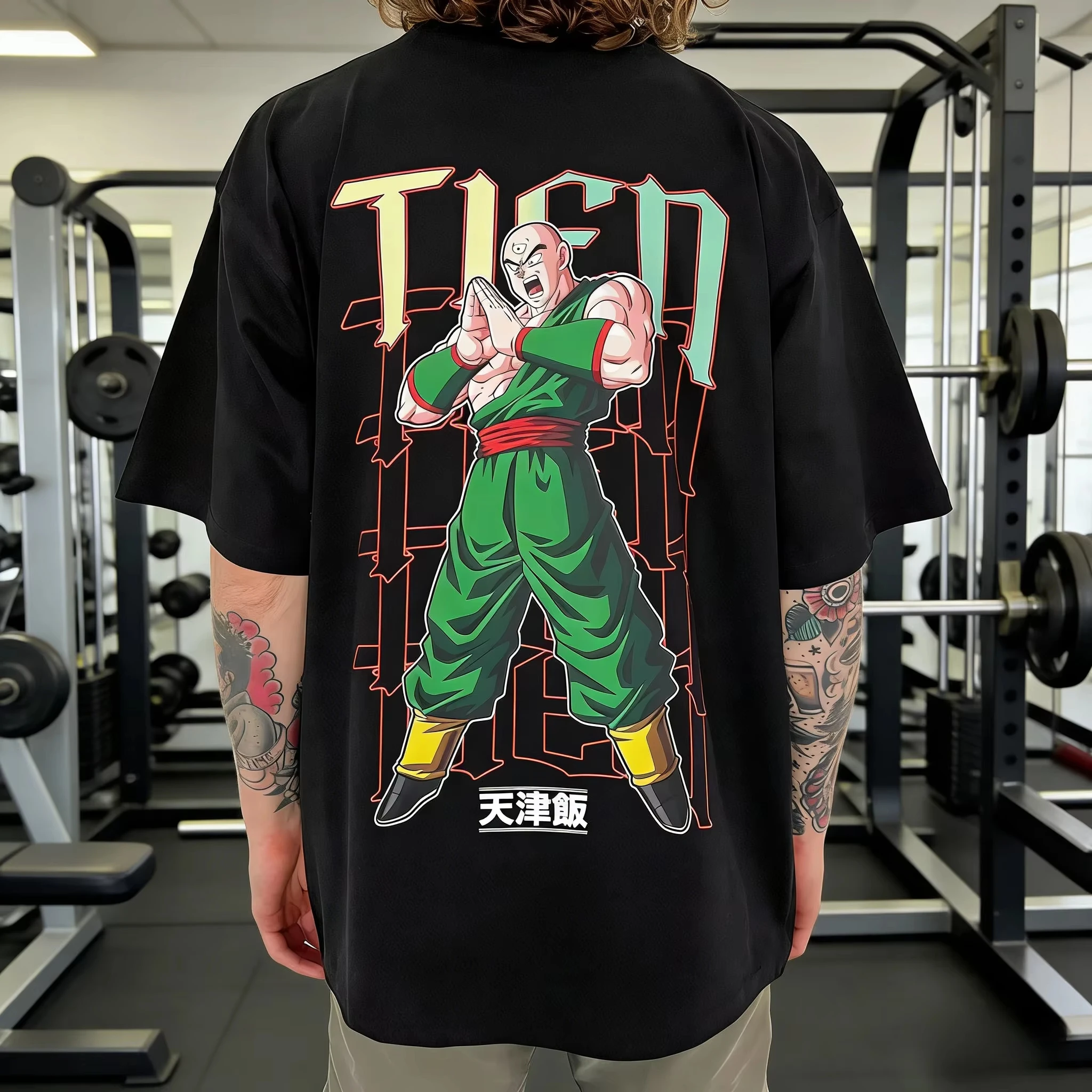 2026 Neues Dragon Ball Majin Buu Tien Shinhan Frieza Bedrucktes Kurzarm-T-Shirt für Herren und Damen, Herren-Sport-T-Shirt