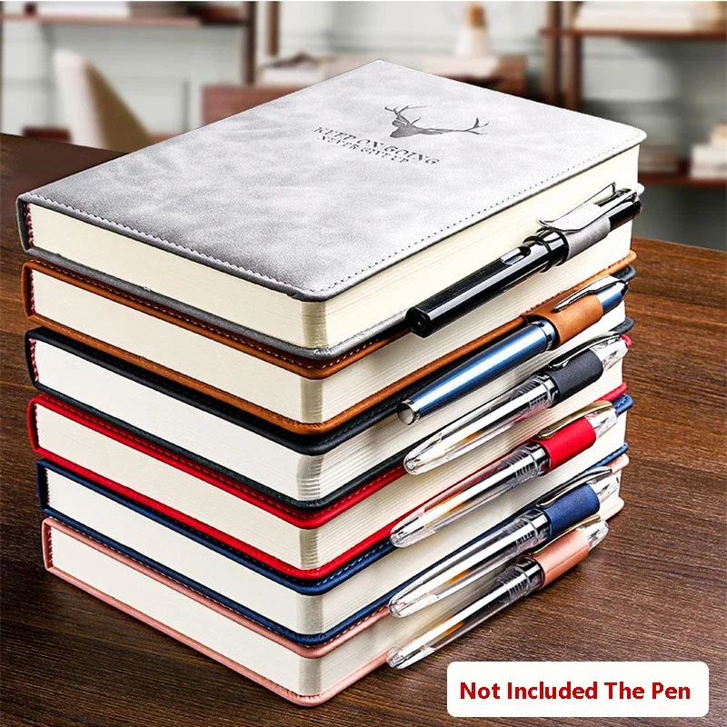 

360 Pages Extra-thick Wax-feeling Leather A5 Log Notebook Daily Office Work Writing Pads Notebooks Diary School Supplies