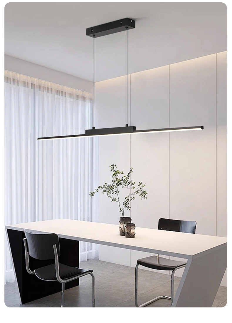 Description Picture 4 of itemPendant Lights Restaurant Minimalist Office Dining Room Decor Long Bar Chandeliers Kitchen Lamps Modern Nordic LED Lights