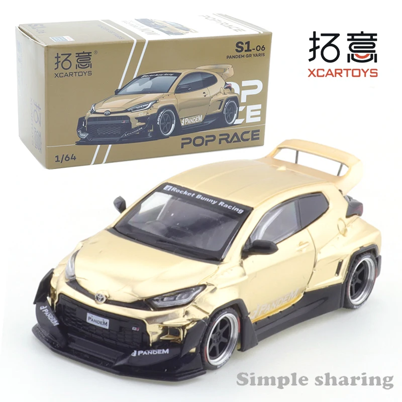 

Модель автомобиля XCarToys POPRACE1/64, литой под давлением, из сплава, игрушка PANDEM GR YARIS - Yaris