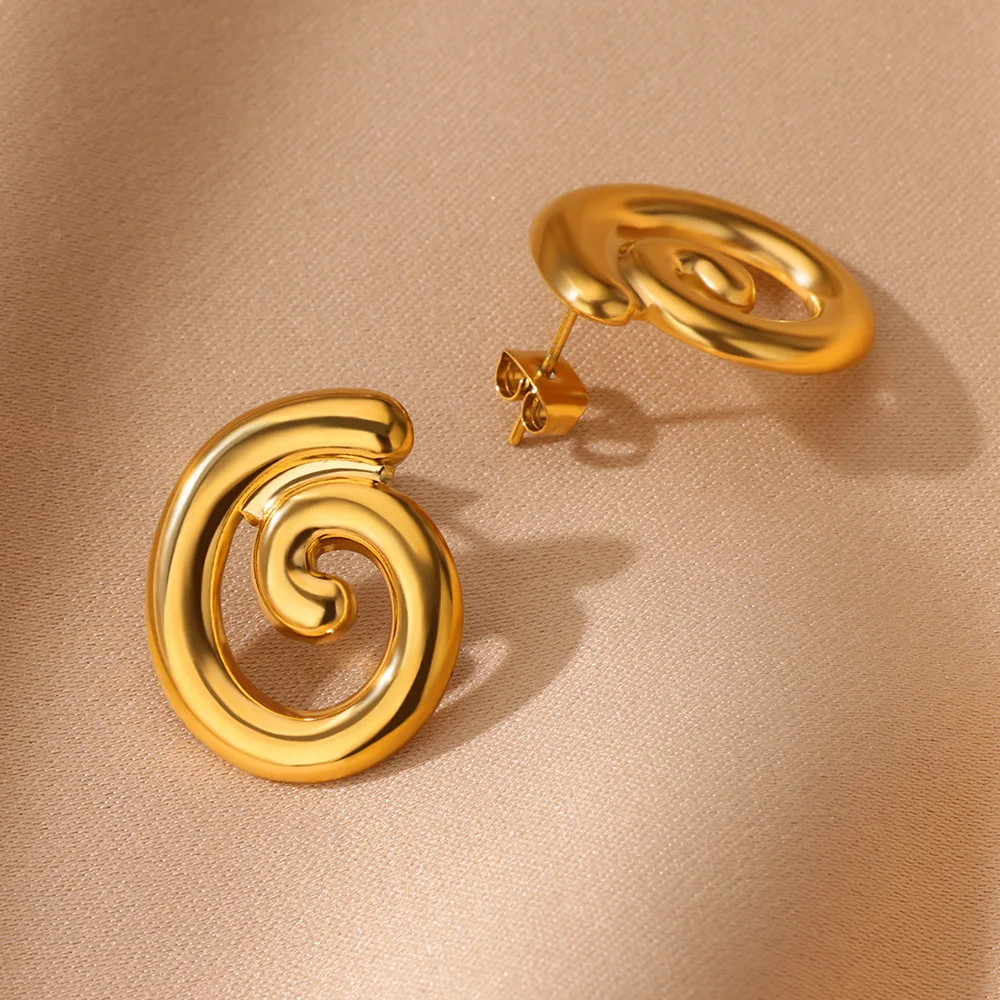 Stainless Steel Circle Earrings For Women Party Wedding Jewelry Gift