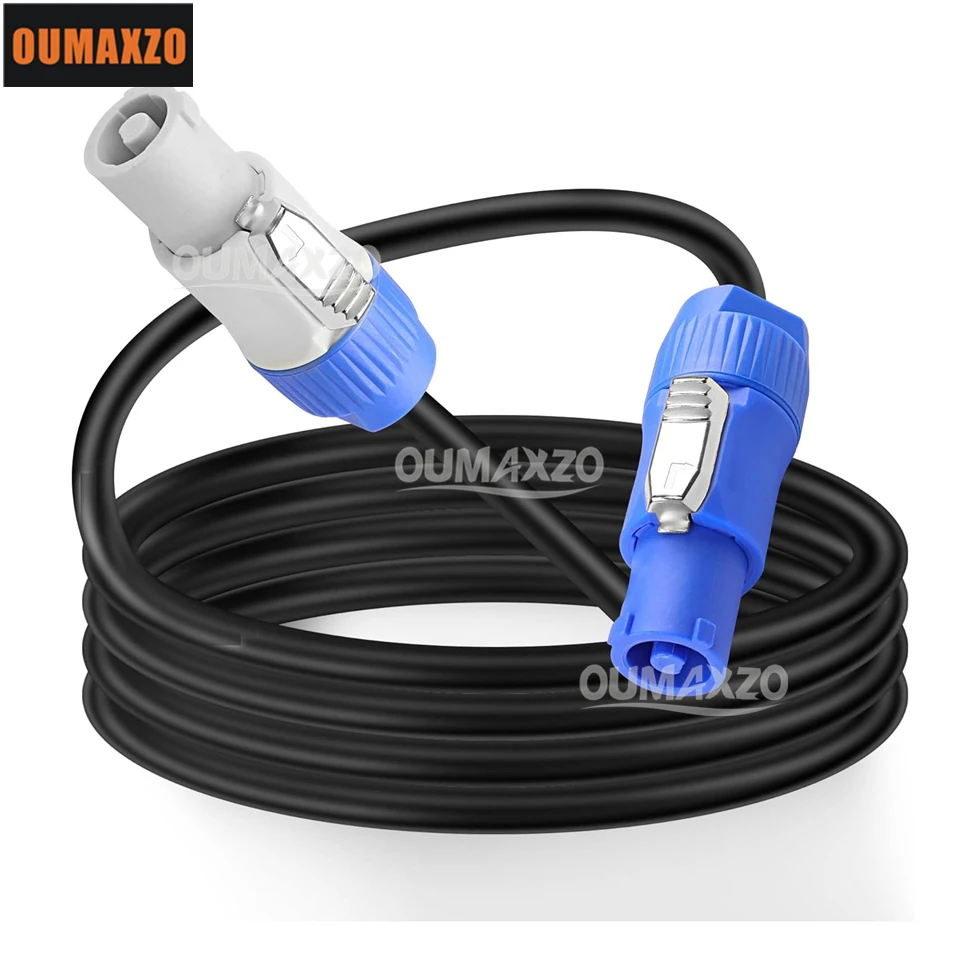 3X2.5mm&sup2; AC 2.5SQ 20a PowerCon Power Cable Beam Moving Head Light hand in hand Extend Cable Blue/Grey powercon Connector