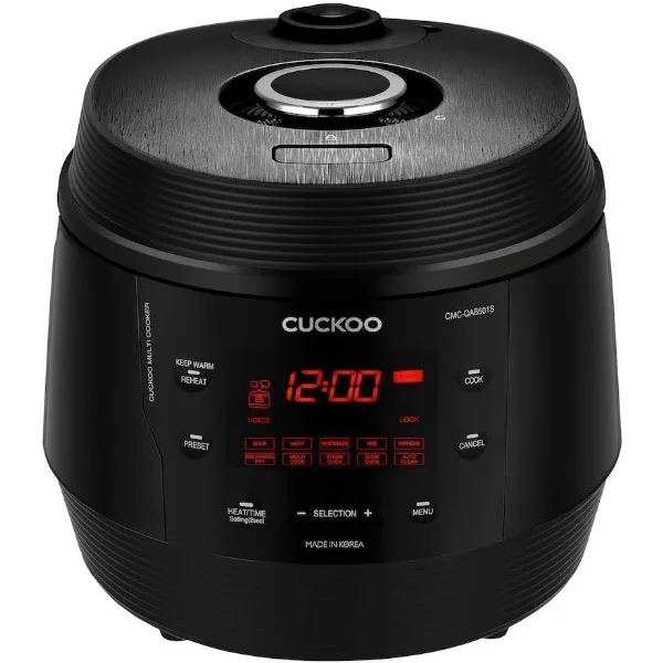 

CUCKOO CMC-QAB501SB | 5QT. Standard 8-in-1 Pressure Cooker | 10 Menu Options: Slow Cooker, Sauté, Steamer, Yogurt & More