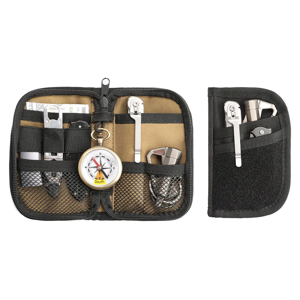 1pcs 휴대용 일일 가방 새로운 휴대용 카드 가방 지갑 다목적 EDC 도구 보관 가방 주최자 도구 가방