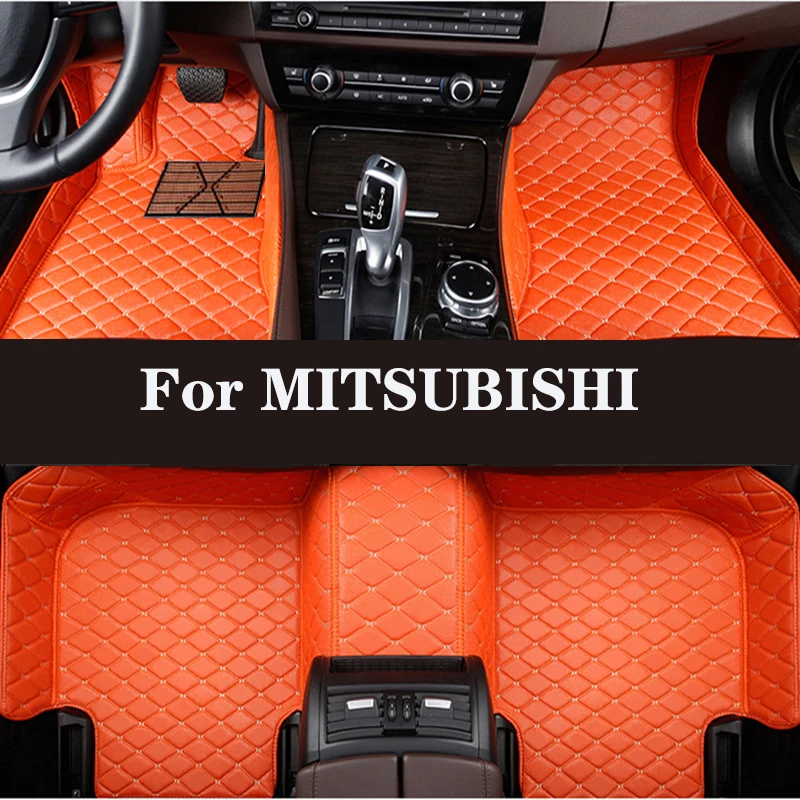 

Full Surround Custom Leather Car Floor Mat For MITSUBISHI ASX Grandis Pajero Outlander Savrin (6seat) (7seat) Auto Parts