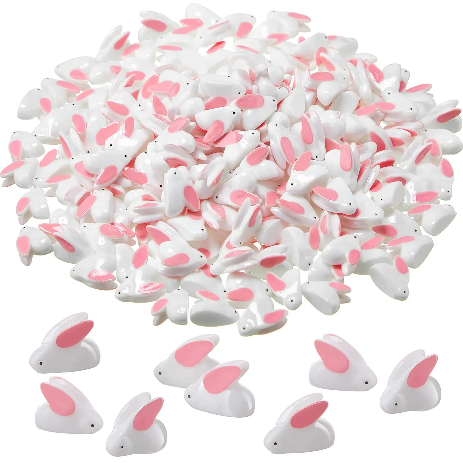 10/20/50pcs Mini Rabbit Miniature Hare Animal Figurine Resin Craft Bunny Micro Fairy Garden Ornament DIY Decoration Accessories