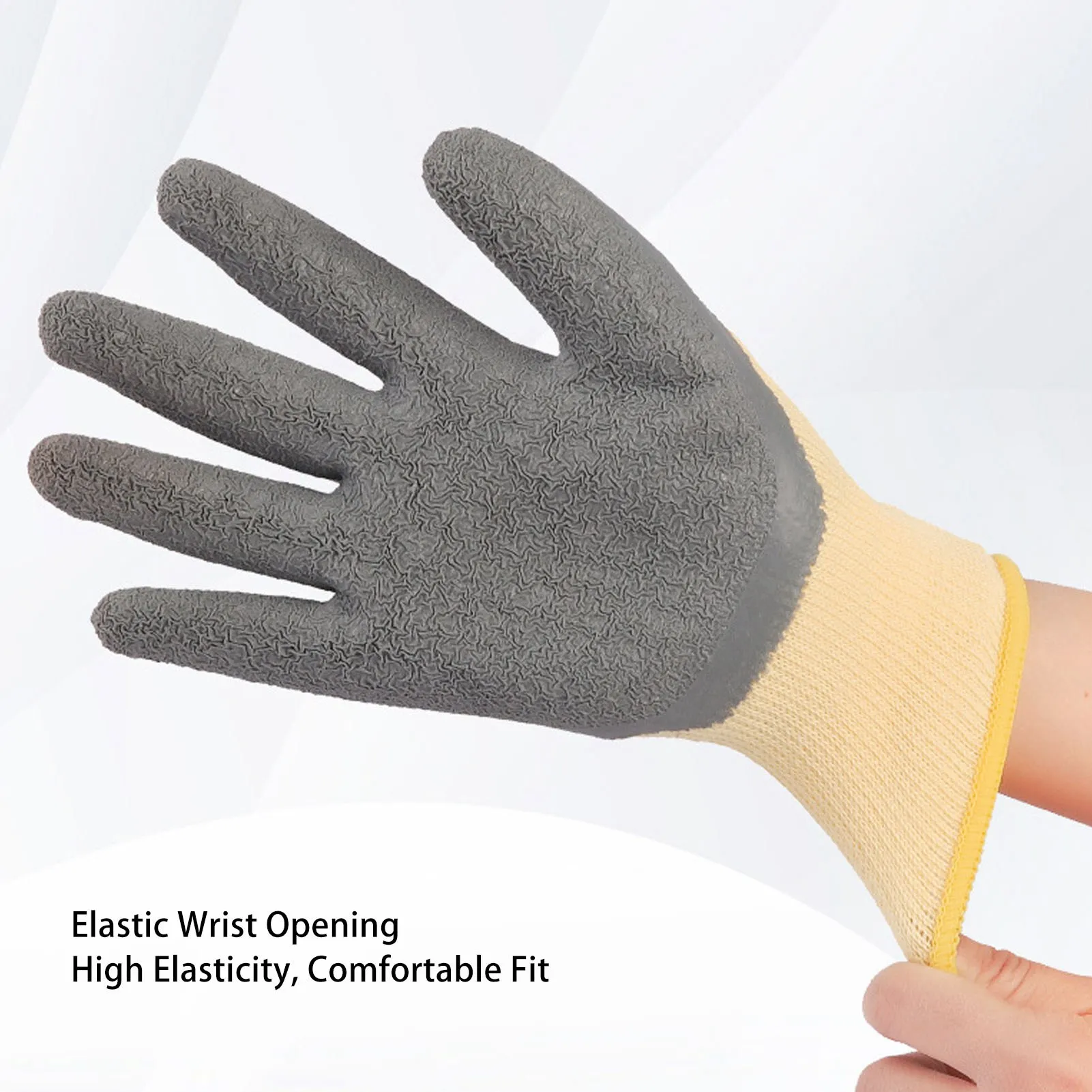 Flexible Rubber Electrician Gloves 400V Voltage Insulation