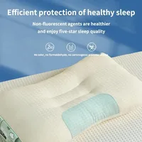 Two-tone Patchwork Sleeping Pillow Core Cervical Pillow Star Hotel Fiber Pillow Core Sleep Pillow 2