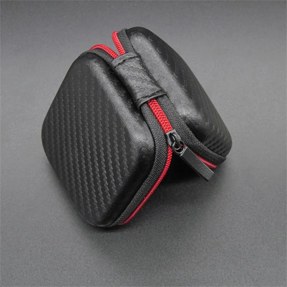 

Portable Mini Zipper Headphone Bag Square Hard Aseismic Moisture Proof Headphone Bag Storage Box Headset Case For SD Cards
