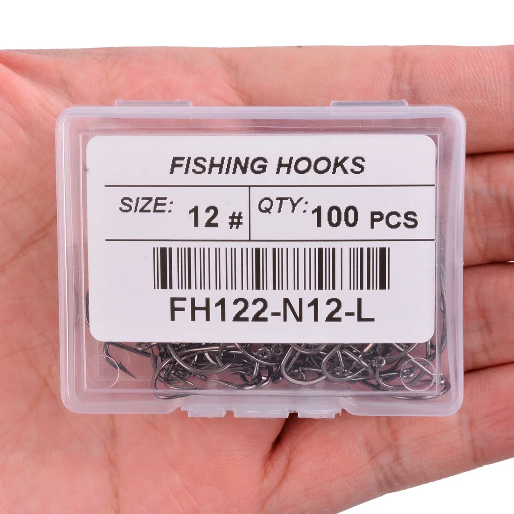 100PCS Fishing Hook Jig Head Fishing Hooks Freshwater Fishhook Carpfishing  Pond Carpe Fish Tackle Accessories With box
