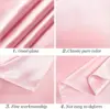 Pink Satin Rectangle Tablecloth, Wedding Table Cloth, for Christmas, New Year, Birthday Events, Banquet Decor, Home Dining 2