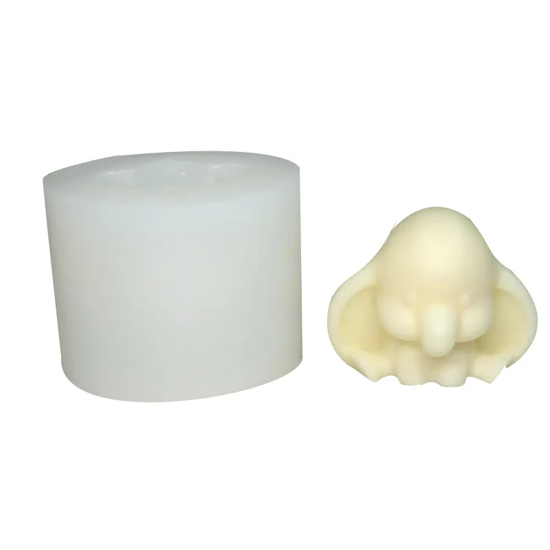 3D Elephant Candle Silicone Mold for Handmade Desktop Decoration Gypsum Epoxy Resin Aromatherapy Candle Silicone Mould