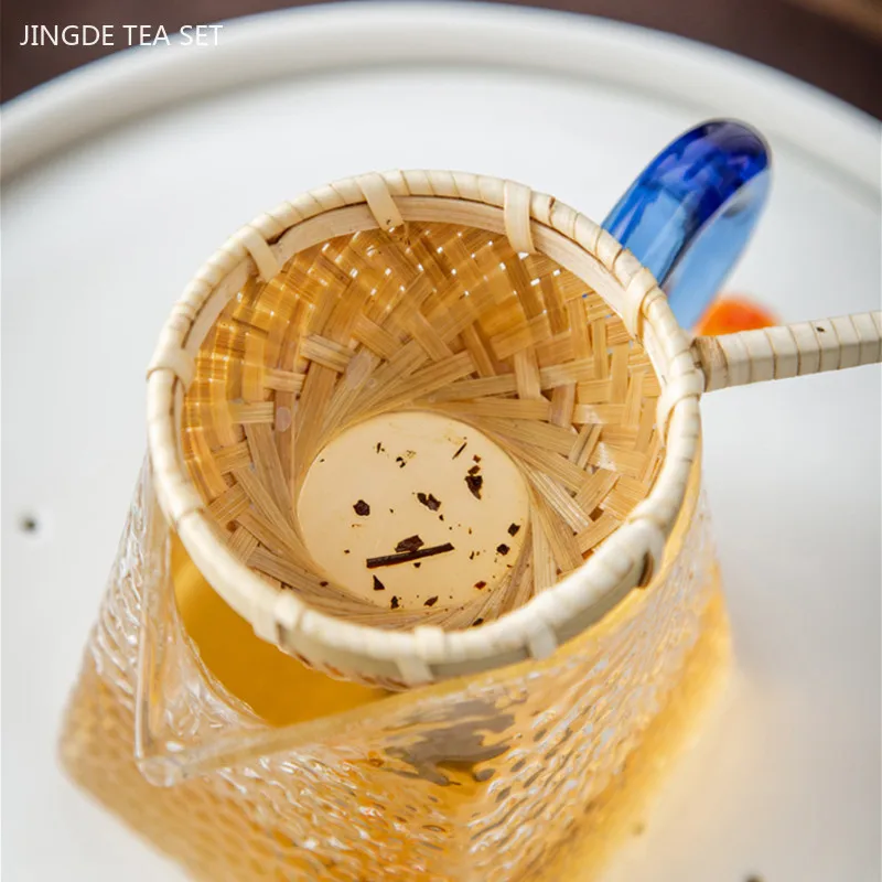 Hand-woven Bamboo Tea Strainer Retro Creative Tea Filter Tool Tea Ceremony Supplies Household Custom Tea Set Accessories