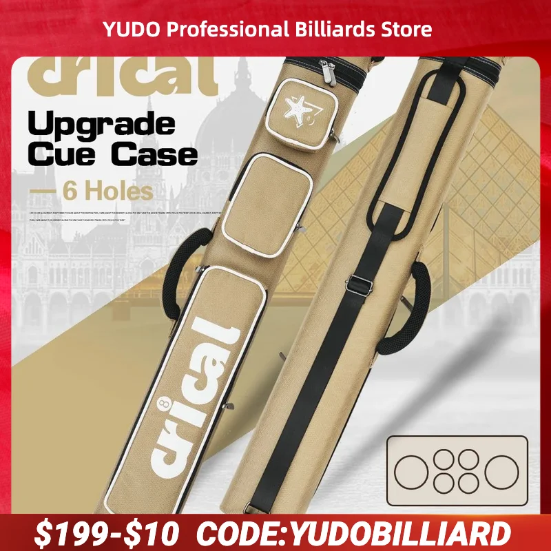 Crical Cue Case Bag 2x4 6holes Hard Pool Case 86cm Length