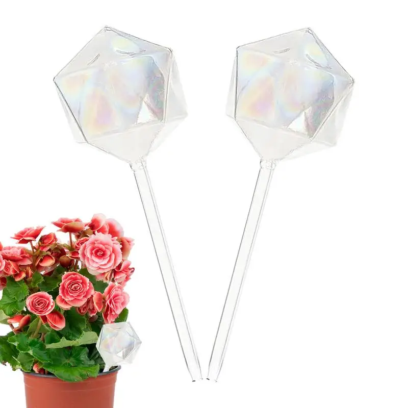 

Self Watering Globes 2pcs Clear Glass Watering Globes For Plants Indoor Plants Watering Bulbs Reusable Plant Watering Spikes For