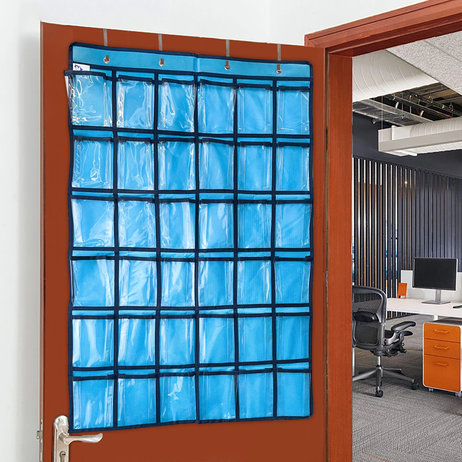 Zk Numbered Pocket Chart Hanging On Door Classroom Organizer Bag For