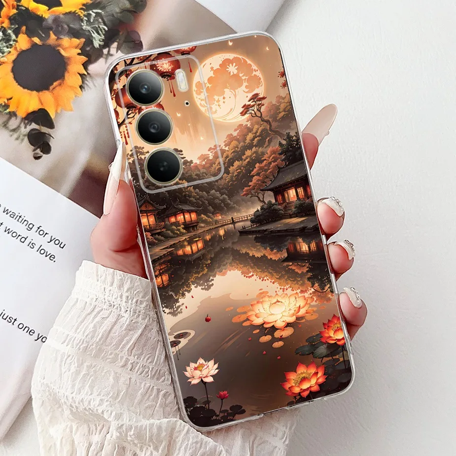 Stylish Painted Soft Silicone Phone Case - Back Cover Bags for Smartphone Protection