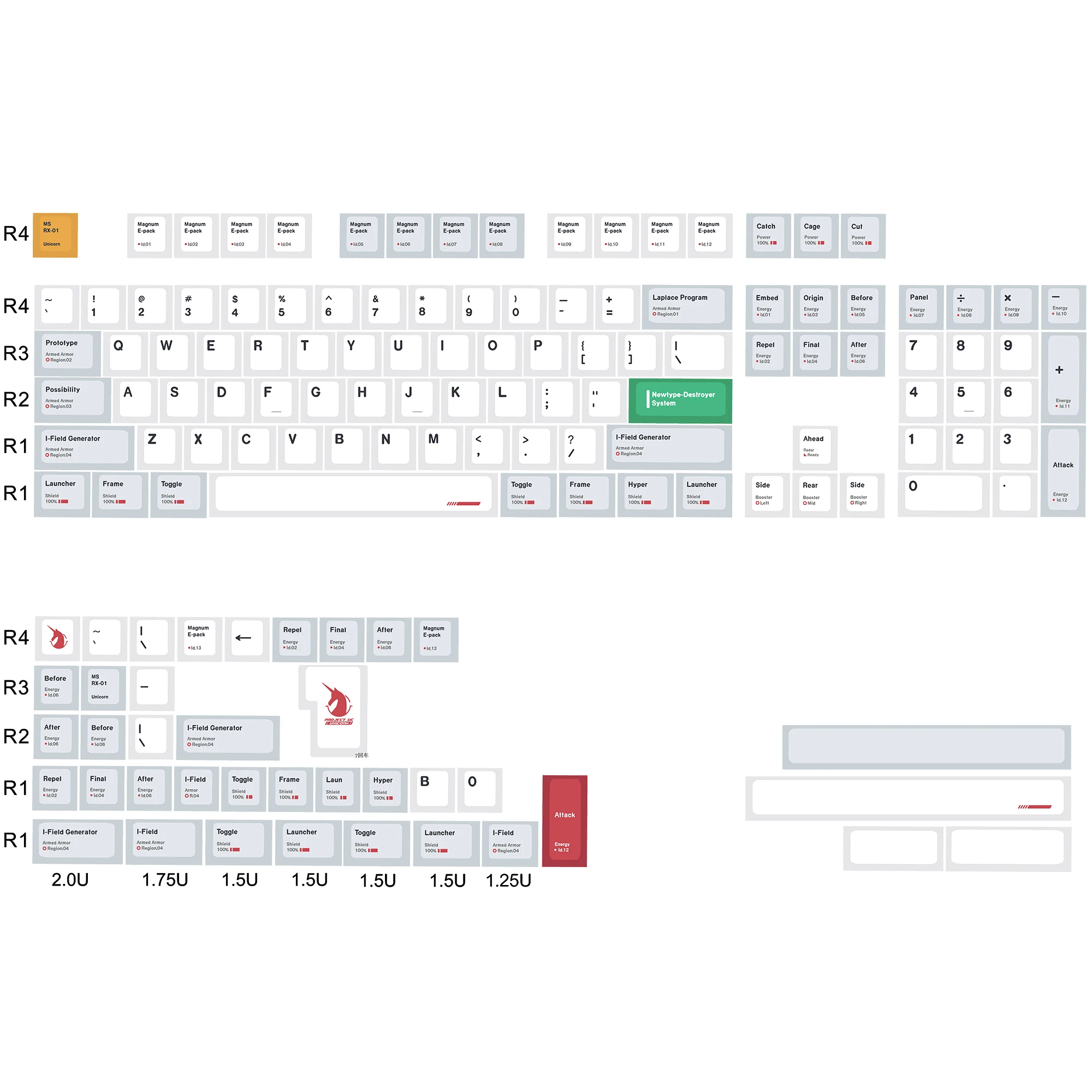KBDiy 139-Key Korean Minimalist Cherry Profile PBT Keycap Set