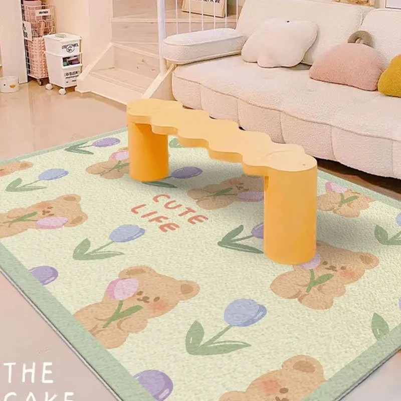 

Nordic Easy Care Largearea Home Carpet Thickened Cute Cartoon Children Room Carpets Simple Nonslip Dirtresistant Living Room Rug
