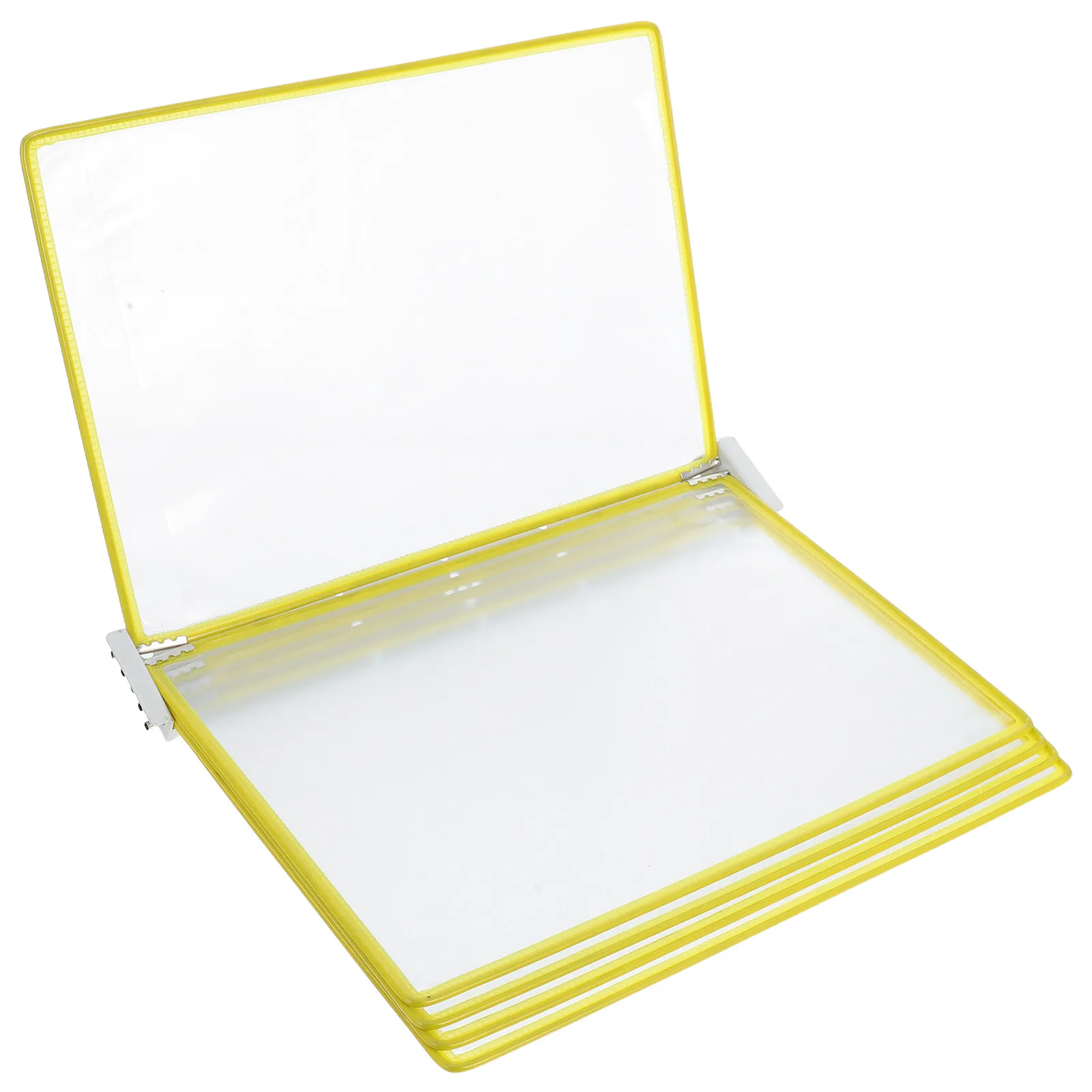 투명 벽걸이 파일 홀더 5페이지 플립 브로셔 랙 A4 문서 디스플레이 사무실 벽걸이 파일 정리함 공간 절약형 행잉 폴더