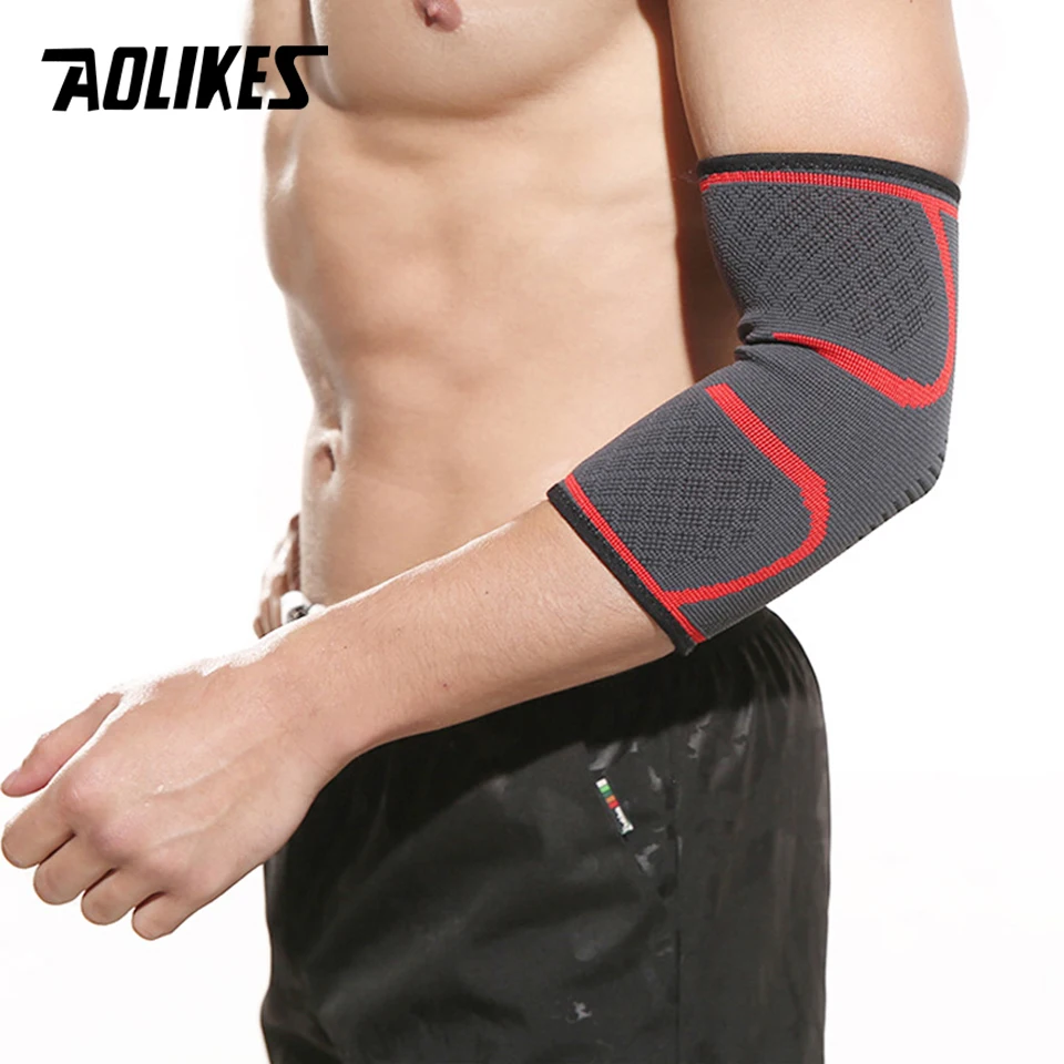 Elbow Brace AOLIKES 1PC Elbow Brace Elastic Elbow Compression Sleeve For Sports Tendonitis Golfer Tennis Pain Relief Support