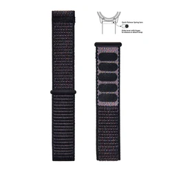 Enhanced Elastic Nylon Watch Band - Adjustable Lightweight & Sweatproof Unisex Strap - 22mm (Starry sky black)