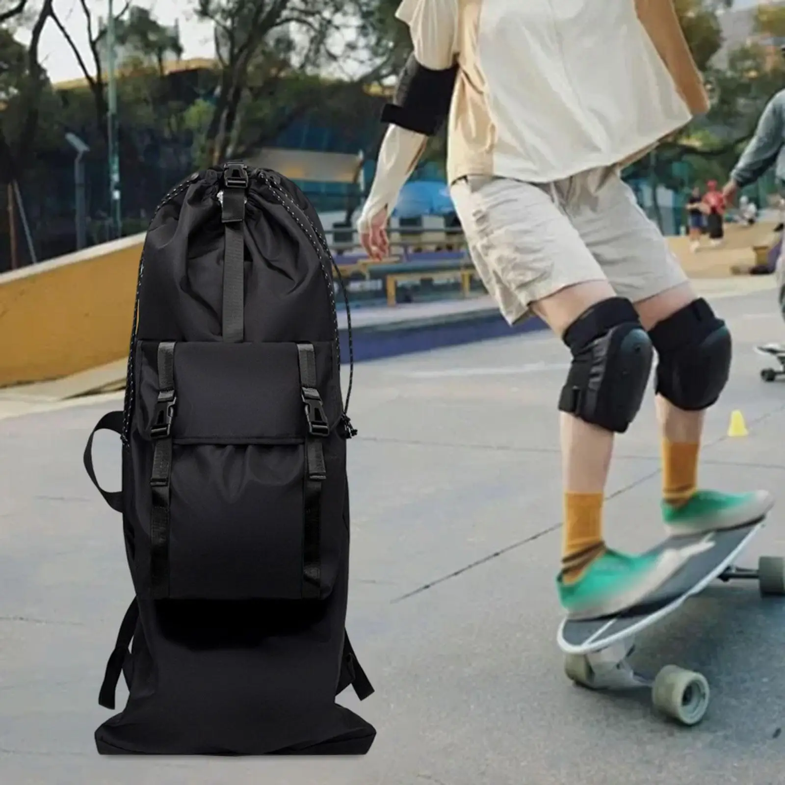Skateboard Backpack ,Portable ,Adjustable Straps ,Travel Backpack Longboard Carry Bag Skateboard Bag for Travel Skating