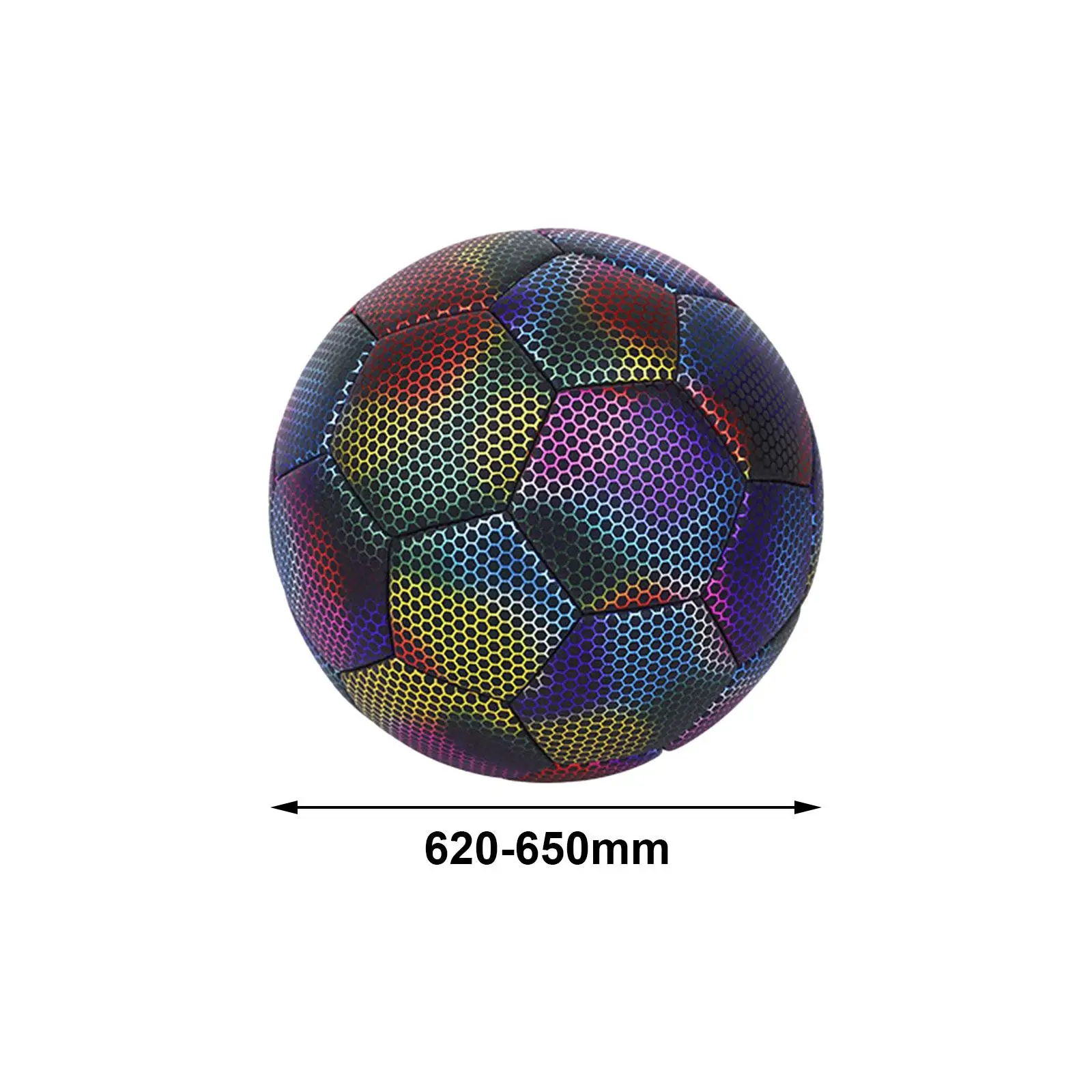 Holographic Reflective Soccer Ball Size 5 High Visibility for Night Game and Training Sessions Gift for Soccer Competition Holographic Reflective Soccer Ball Size 5 High Visibility for Night Game and Training Sessions Gift for Soccer Competition