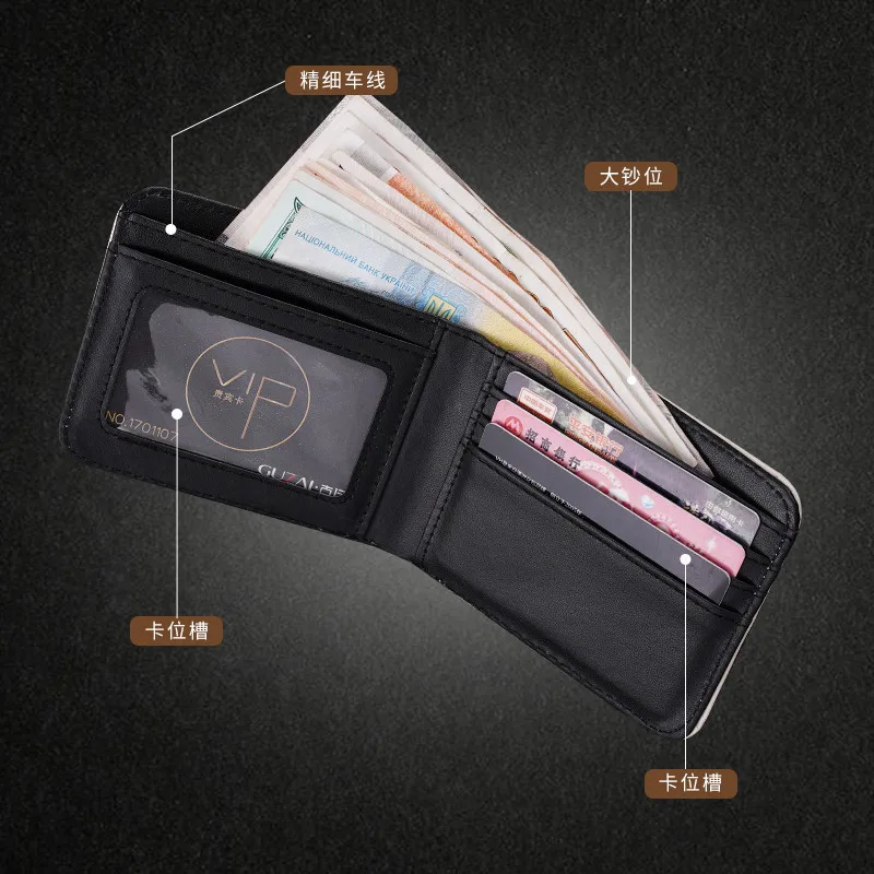 Funny USD Dollar Wallet for Men's Boys Money Clip PU Leather Novelty Gift Women Male Coin Purse Pouch Monederos Para Mujer