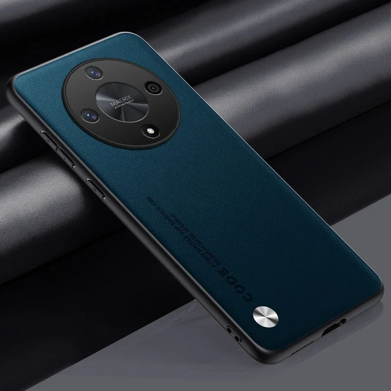 Premium PU Leather Shockproof Silicone Phone Case - Full Protection Back Cover