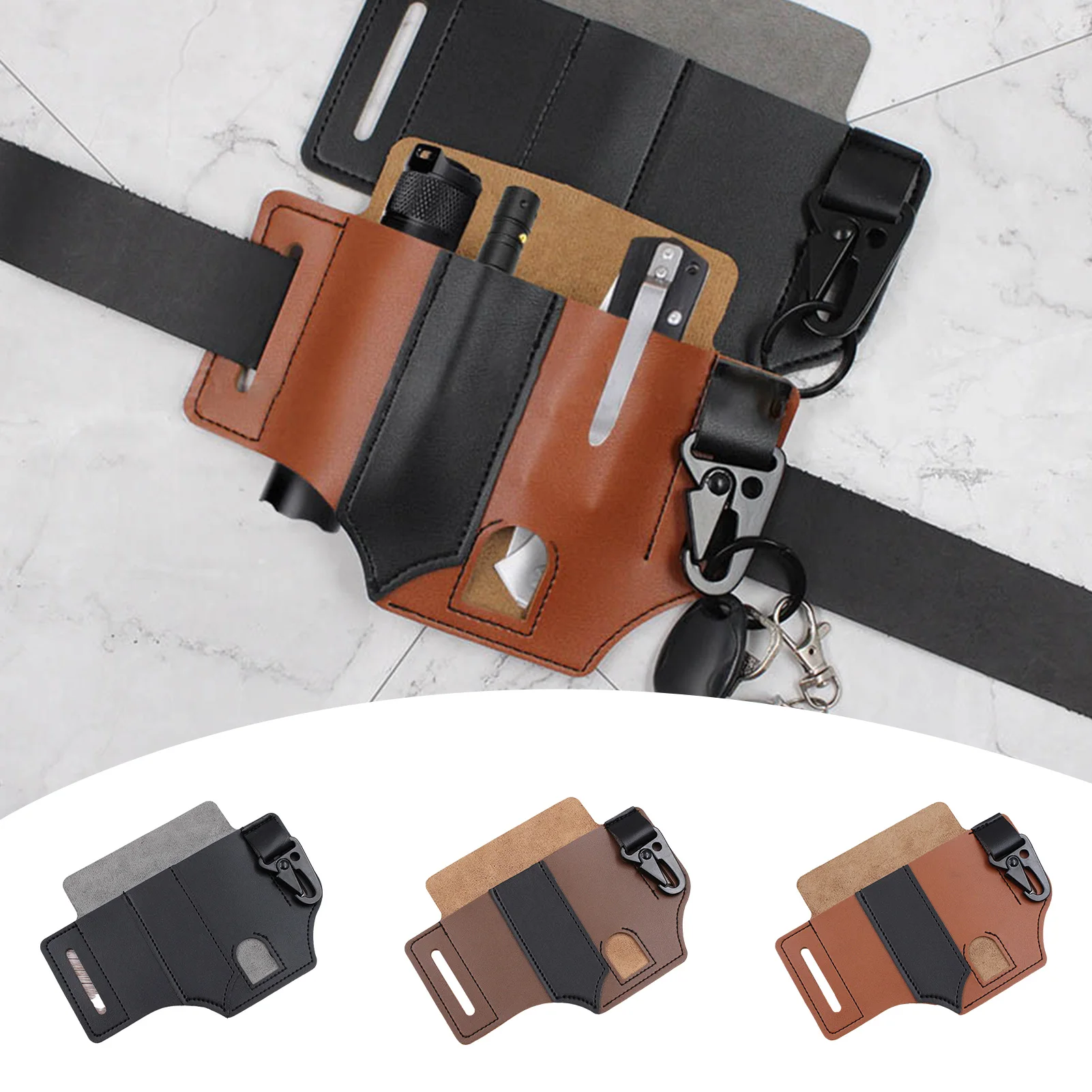 best tool bag Multi Tool Belt Leather Bag Portable Tool Storage Bag Holster Outdoor Camping Hunting Waist Leather Pocket bike tool bag