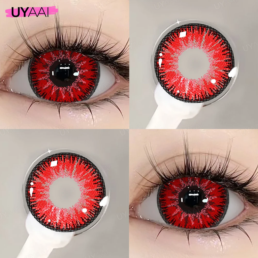 Red Eyes Fashion Contacts - Yearly Soft Lenses