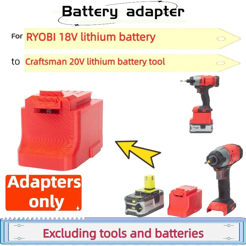 For RYOBI 18V Lithium Battery Adapter To Craftsman 20V Lithium Battery Cordless Electric Drill (Only Adapter)