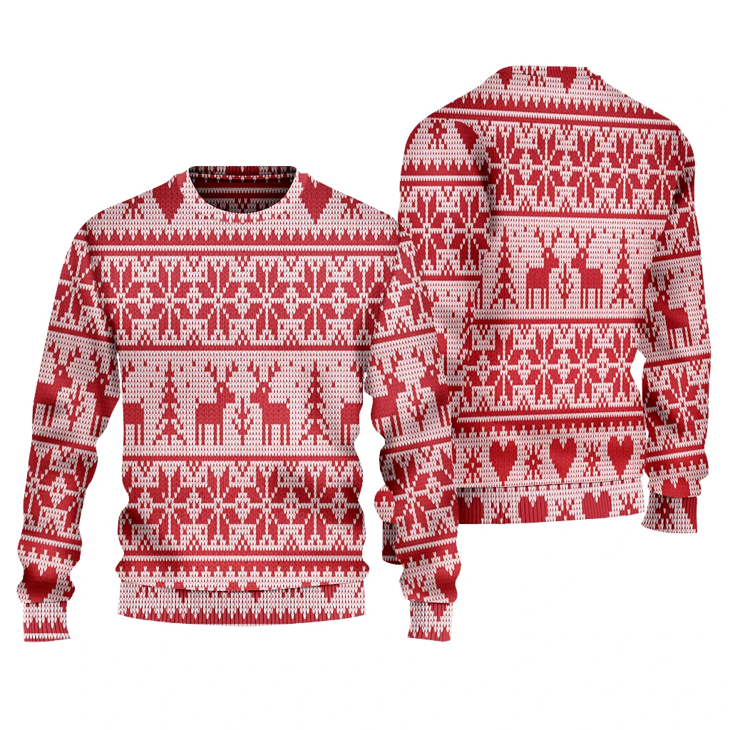 thumbnail image 1 of Suéter suelto con estampado 3D de Papá Noel, suéter navideño europeo y americano, suéter personalizado de comercio exterior, 1 of 5