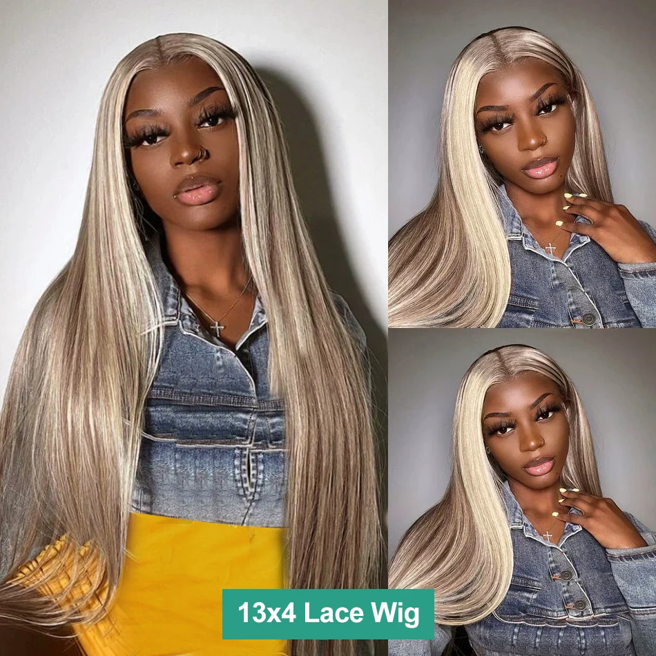 Melodie HD P18 613 Original Blonde Highlight Straight Lace Front Wigs Human Hair 30 40 Inch 13x4 Frontal Wig for Women