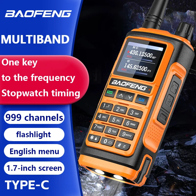 Baofeng Uv-17 Multi-Band Walkie Talkie Frequenza Airband Originale Potente Caricatore Per Prosciutto A Lungo Raggio Uhf Vhf Radio Portatile Bidirezion