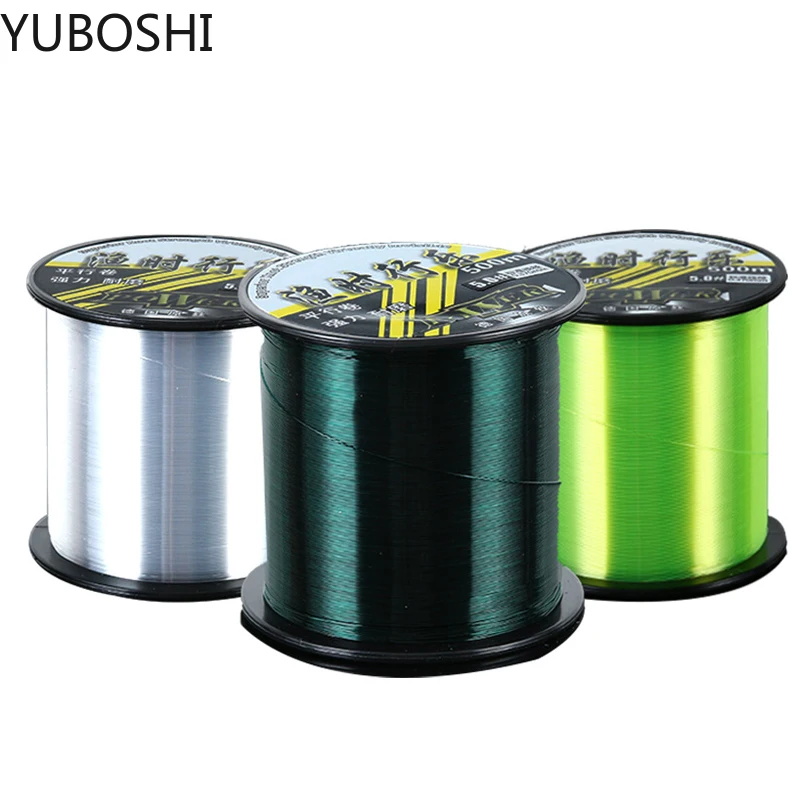 2023 New High Strength Saltwater Freshwater Bass Nylon Fishing Line 500M  Japan Wear Resistant Monofilament Line