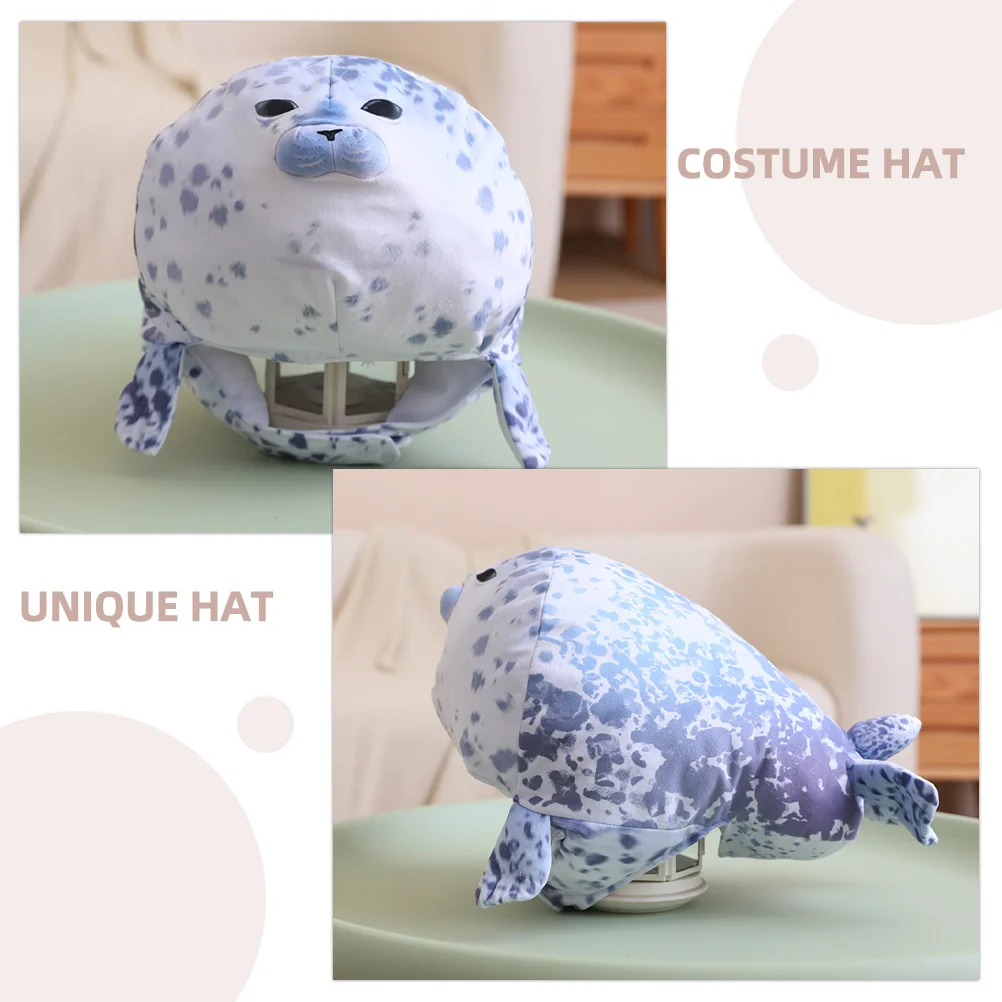 Seal Head Hat Women Hats Scene Stuffed Headgear Decorative Funny Costume Headwear Printing