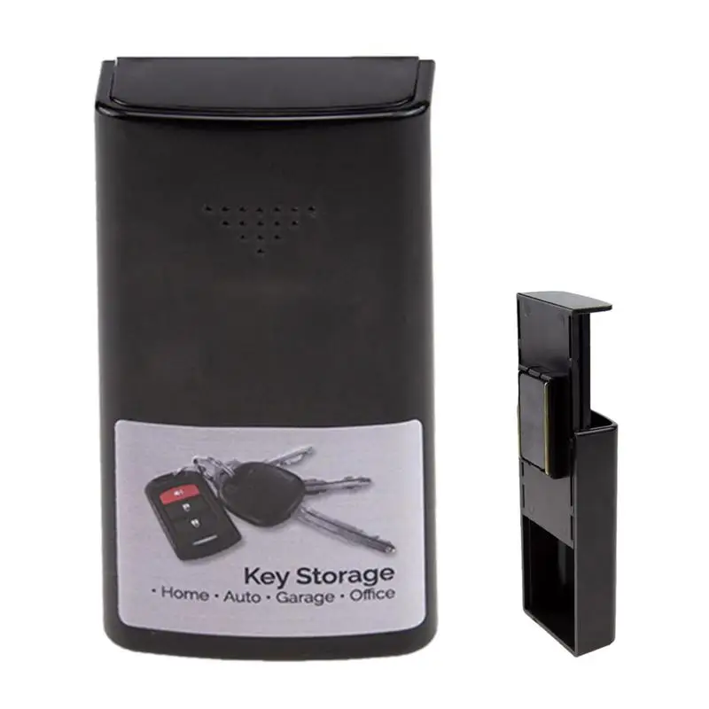 Magnetic Key Box Durable Black Key Cases With Strong Magnets Hide Holder Safe Emergency Box Anti-Rust Holder